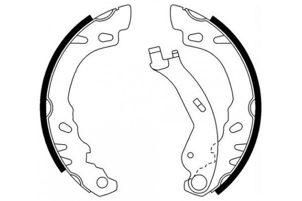 Колодки задние барабанные Nuova Panda 03->+ABS Bosch
